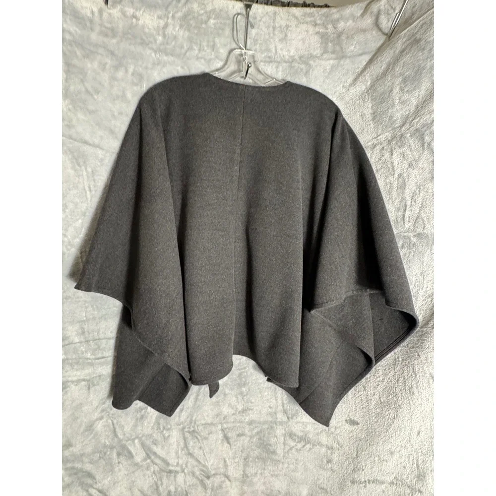 Loft Charcoal Gray Open Front Poncho Wrap Cape Womens XS/S 479489 New